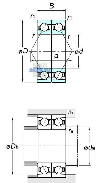 Фото подшипника 7303BDB FY