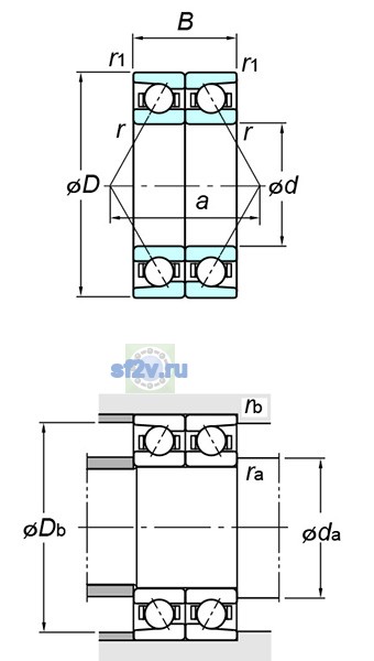 Фото подшипника 7303DB FY