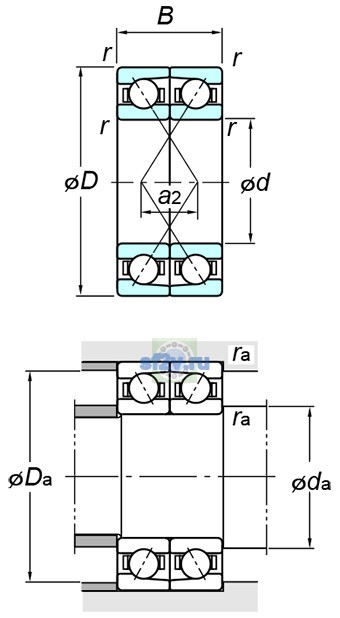 Фото подшипника 7303DF FY