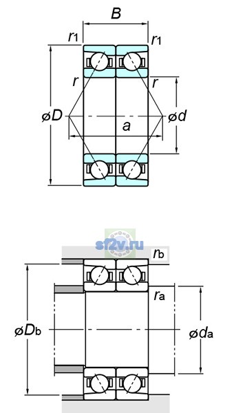 Фото подшипника 7305CDB FY