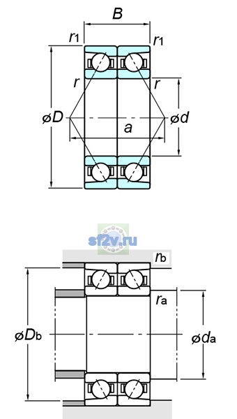 Фото подшипника 7305DB FY