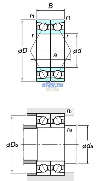 Фото подшипника 7306DB FY