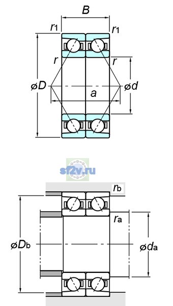 Фото подшипника 7307BDB FY