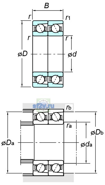 Фото подшипника 7307BDT FY