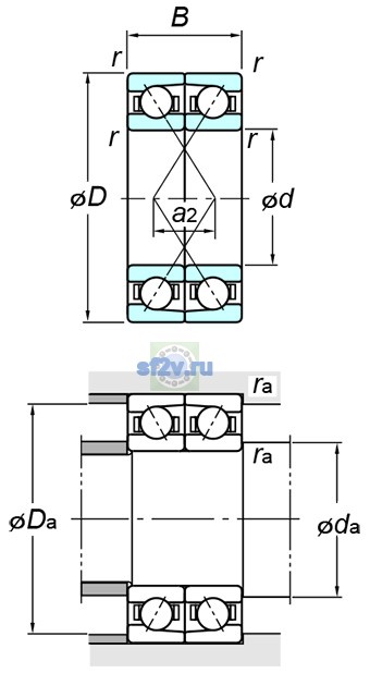 Фото подшипника 7307DF FY