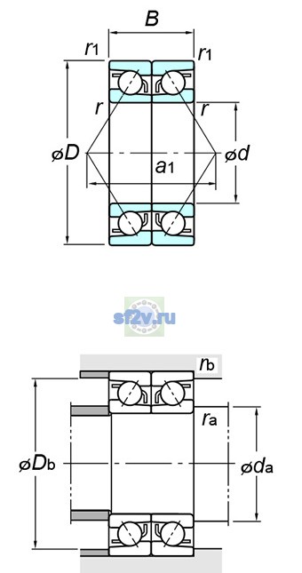 Фото подшипника 7308BDB