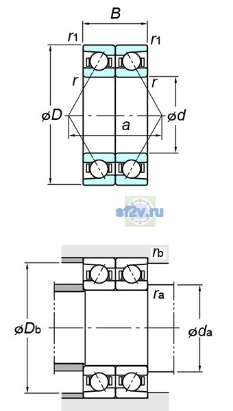 Фото подшипника 7310CDB FY
