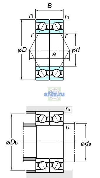 Фото подшипника 7310DB FY