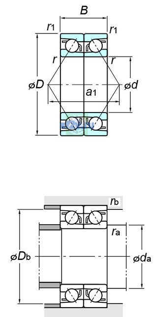Фото подшипника 7312BDB