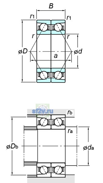 Фото подшипника 7312BDB FY