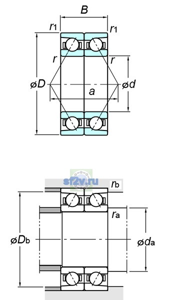 Фото подшипника 7312DB FY