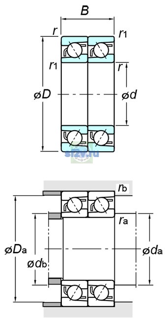 Фото подшипника 7405BDT
