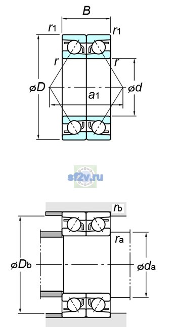 Фото подшипника 7405DB