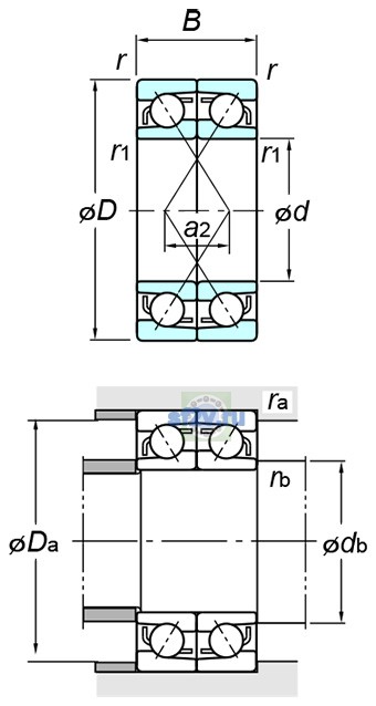 Фото подшипника 7406BDF
