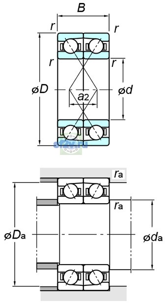 Фото подшипника 7406DF FY