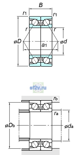 Фото подшипника 7407BDB