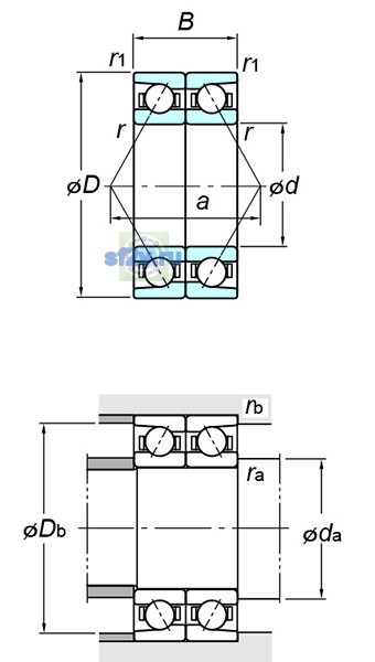 Фото подшипника 7407BDB FY