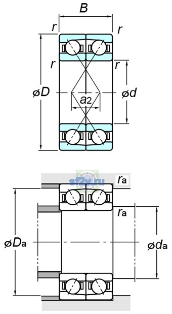 Фото подшипника 7407BDF FY
