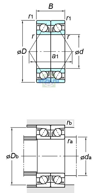 Фото подшипника 7408BDB