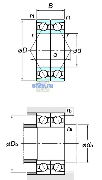 Фото подшипника 7409BDB FY