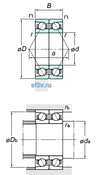 Фото подшипника 7410DB FY