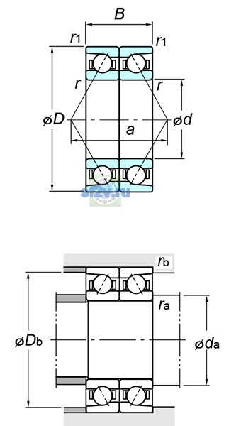 Фото подшипника 7418DB FY