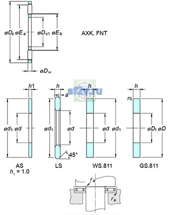 Фото подшипника AXK4565