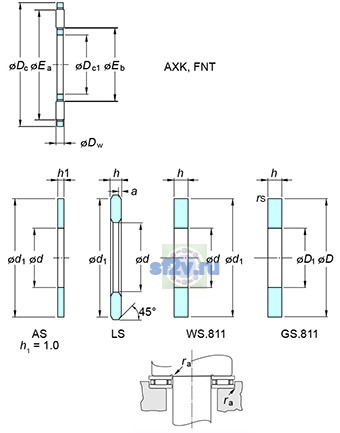 Фото подшипника AXK5578