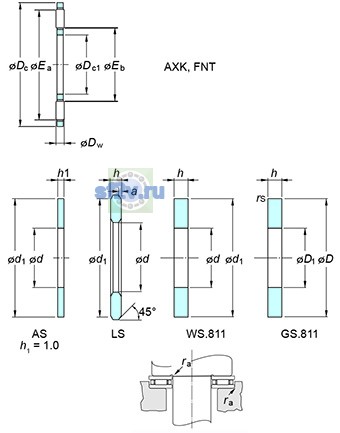 Фото подшипника FNT-75100
