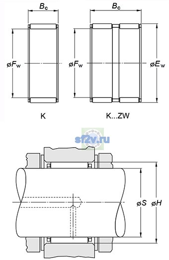 Фото подшипника K110X118X30H