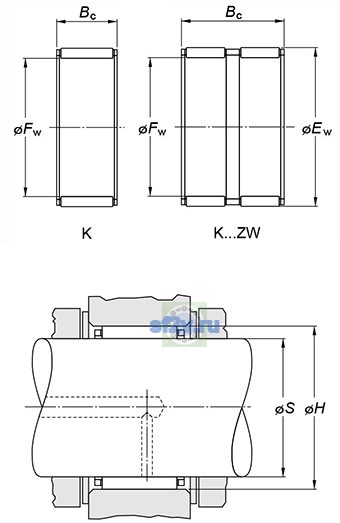 Фото подшипника K45X50X13H