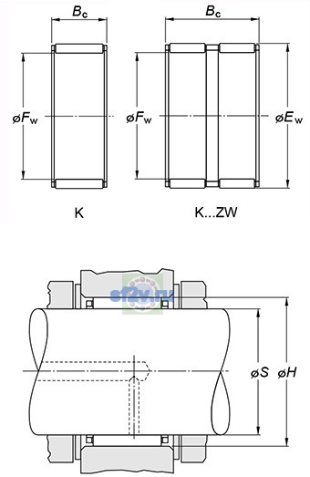 Фото подшипника K45X50X20F