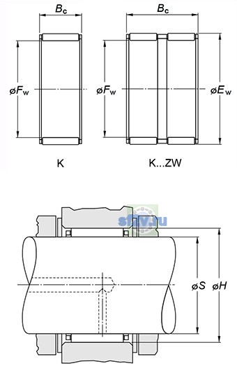 Фото подшипника K45X59X36H