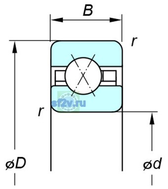 Фото подшипника KBX047