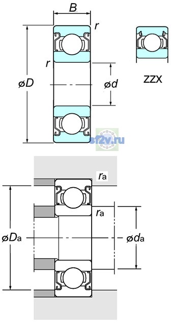 Фото подшипника ML6019 ZZ