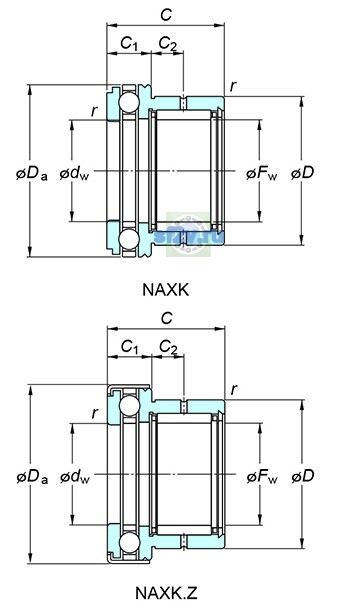 Фото подшипника NAXK10