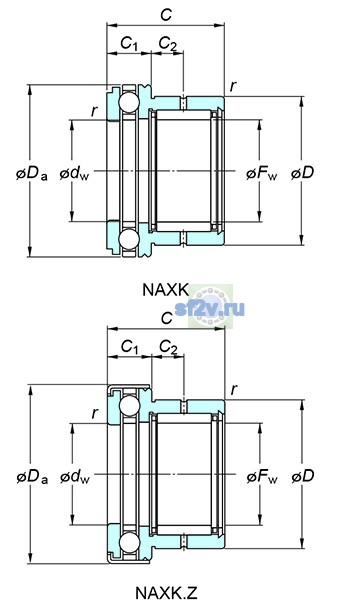 Фото подшипника NAXK12
