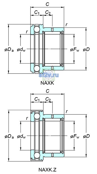 Фото подшипника NAXK15