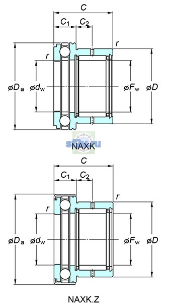 Фото подшипника NAXK20Z