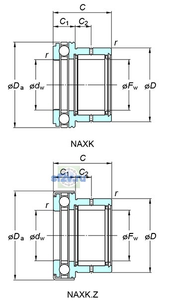 Фото подшипника NAXK25