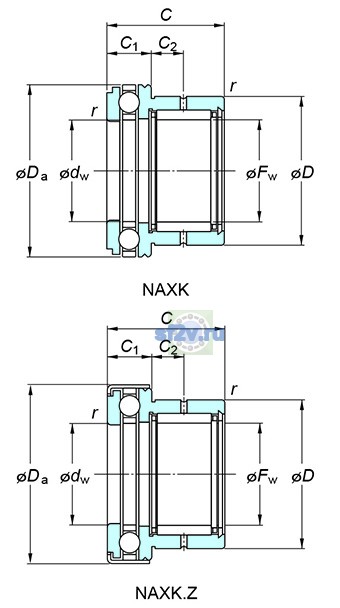 Фото подшипника NAXK30