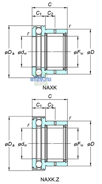 Фото подшипника NAXK35Z