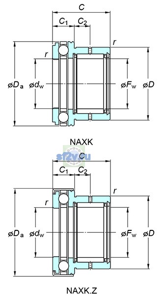 Фото подшипника NAXK45Z