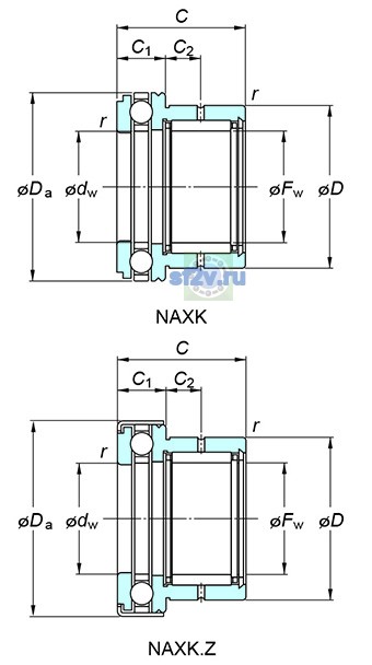 Фото подшипника NAXK50