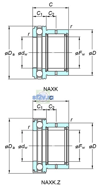 Фото подшипника NAXK60