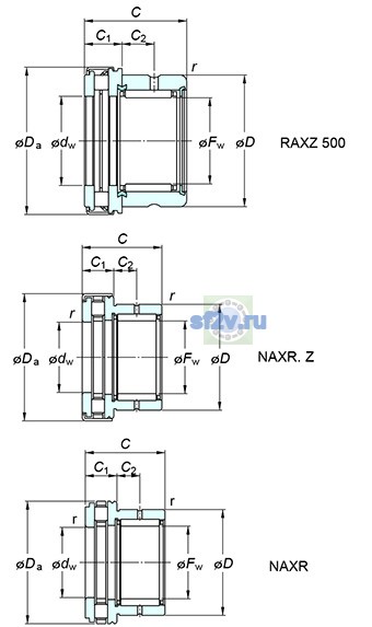 Фото подшипника NAXR17