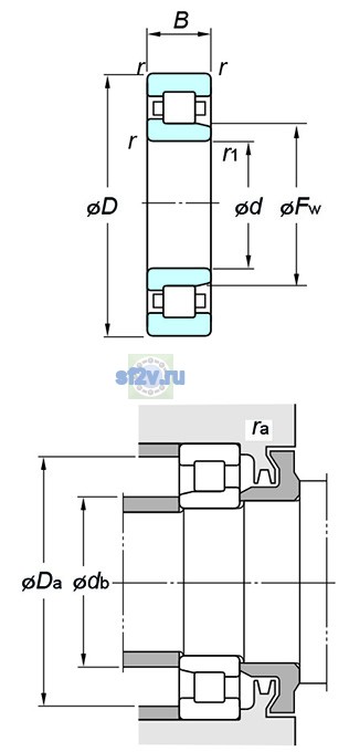 Фото подшипника NJ2214R