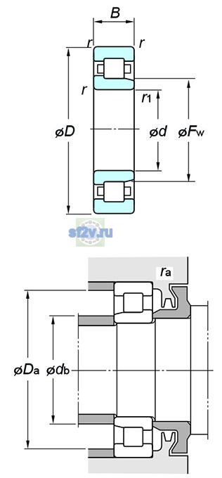 Фото подшипника NJ2307R