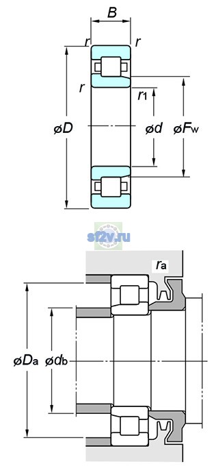 Фото подшипника NJ307R