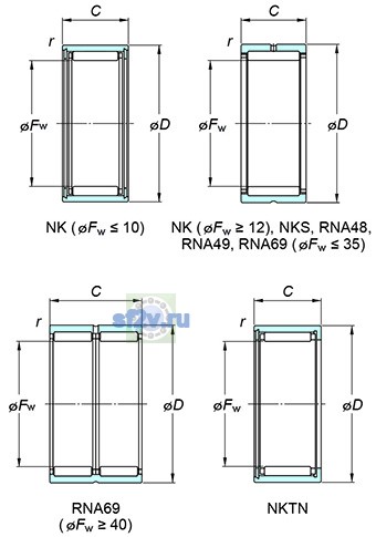 Фото подшипника NK10/12